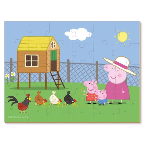 PUZZLE PEPPA PIG ŚWINKA PEPPA 30 ELEMENTÓW UROCZA UKŁADANKA DLA MALUCHÓW PUZZLE PEPPA PIG ŚWINKA PEPPA 30 ELEMENTÓW UROCZA UKŁADANKA DLA MALUCHÓW
