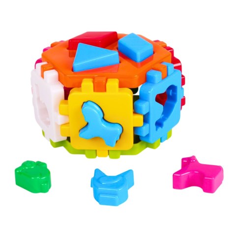 SORTER HEXAGON KOSTKA EDUKACYJNA KSZTAŁTY KOLORY ZWIERZĘTA KLOCKI SORTER HEXAGON KOSTKA EDUKACYJNA KSZTAŁTY KOLORY ZWIERZĘTA KLOCKI