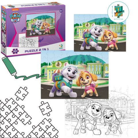 PUZZLE 2w1 PSI PATROL 60 ELEMENTÓW KOLOROWANKA I UKŁADANKA W JEDNYM PUZZLE 2w1 PSI PATROL 60 ELEMENTÓW KOLOROWANKA I UKŁADANKA W JEDNYM