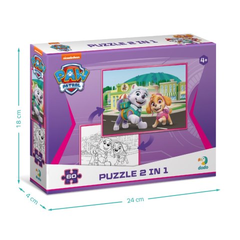 PUZZLE 2w1 PSI PATROL 60 ELEMENTÓW KOLOROWANKA I UKŁADANKA W JEDNYM PUZZLE 2w1 PSI PATROL 60 ELEMENTÓW KOLOROWANKA I UKŁADANKA W JEDNYM