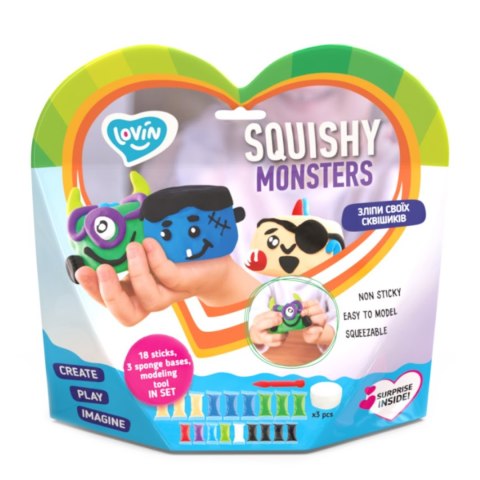 Zestaw z lekka ciastolina Squishy Monsters 70130 Zestaw z lekka ciastolina Squishy Monsters 70130