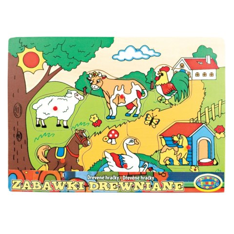 UKŁADANKA DREWNIANA - Zwierzeta Wypustki 1szt UKŁADANKA DREWNIANA - Zwierzeta Wypustki 1szt