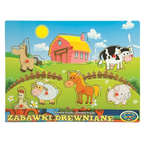UKŁADANKA DREWNIANA -zwierzęta FARMA UKŁADANKA DREWNIANA -zwierzęta FARMA