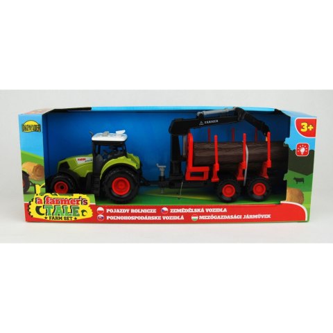 TRAKTOR Z PRZYCZEPĄ (DŹWIĘKI) W PUDEŁKU TRAKTOR Z PRZYCZEPĄ (DŹWIĘKI) W PUDEŁKU