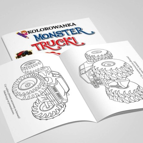 Kolorowanka z naklejkami Monster Trucki Kolorowanka z naklejkami Monster Trucki