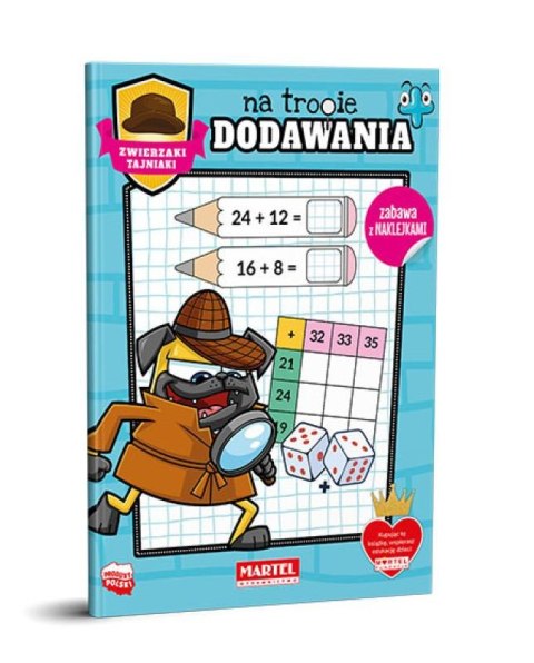 Zwierzaki tajniaki na tropie dodawania z naklejkami Zwierzaki tajniaki na tropie dodawania z naklejkami