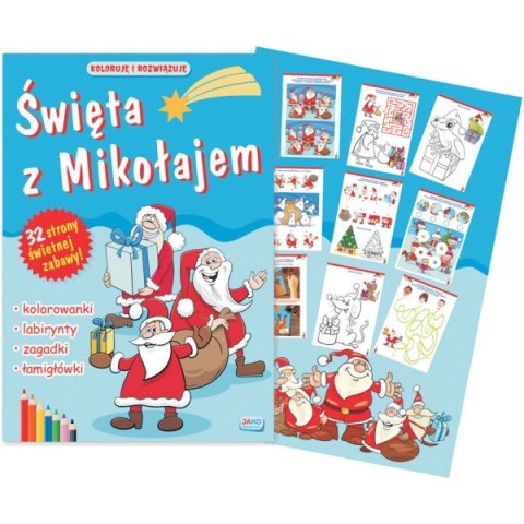 Koloruję i rozwiązuję. Święta z Mikołajem Koloruję i rozwiązuję. Święta z Mikołajem