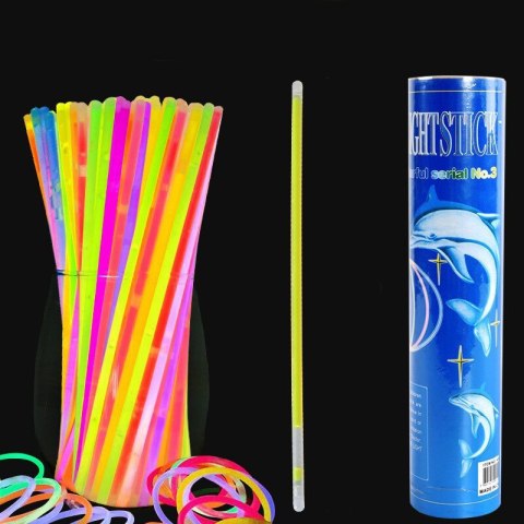 Opaski Fluorescencyjne 100 Sztuk Wiele Kolorów Świecące W Ciemności Opaski Fluorescencyjne 100 Sztuk Wiele Kolorów Świecące W Ciemności