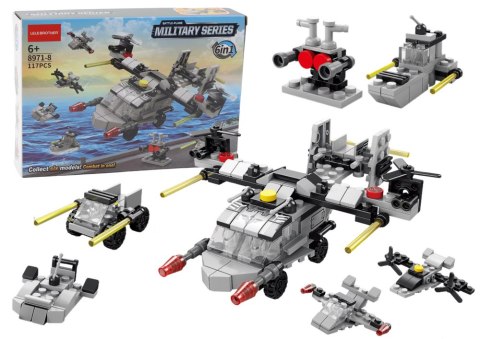 Klocki Konstrukcyjne Helikopter 6w1 Zestaw DIY Pojazdy 117 ele. Klocki Konstrukcyjne Helikopter 6w1 Zestaw DIY Pojazdy 117 ele.