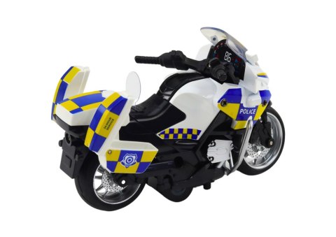 Motocykl Policyjny z Napędem Frykcyjnym Na Baterie Światła Dźwięk Motocykl Policyjny z Napędem Frykcyjnym Na Baterie Światła Dźwięk