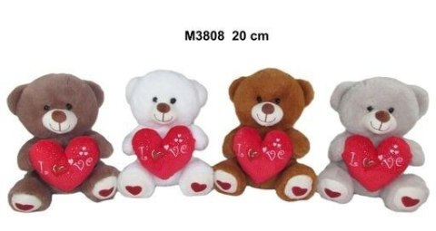 Miś z sercem 20cm MIX Miś z sercem 20cm MIX