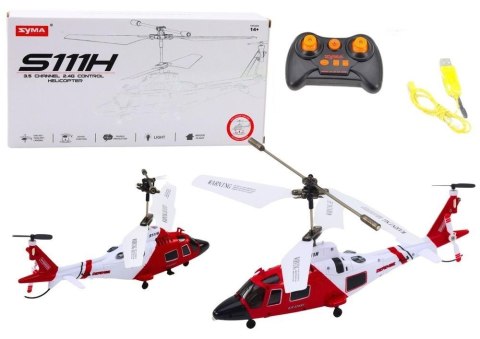 Helikopter RC Żyroskop Syma S111 czerwono biały Helikopter RC Żyroskop Syma S111 czerwono biały