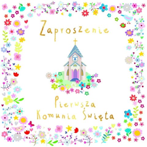 Zaproszenie - Komunia dom Boży (5szt) Zaproszenie - Komunia dom Boży (5szt)