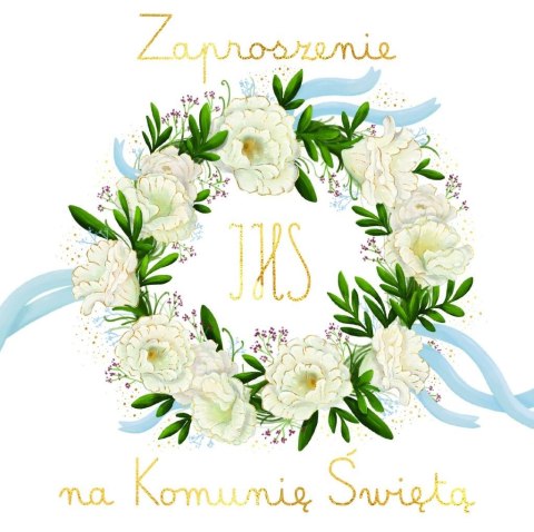 Zaproszenie - Komunia wianuszek (5szt) Zaproszenie - Komunia wianuszek (5szt)
