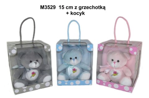 Miś z kocykiem 15cm MIX Miś z kocykiem 15cm MIX