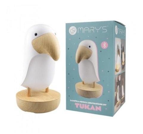 Lampka nocna LED i bluetooth speaker Tukan biały Lampka nocna LED i bluetooth speaker Tukan biały