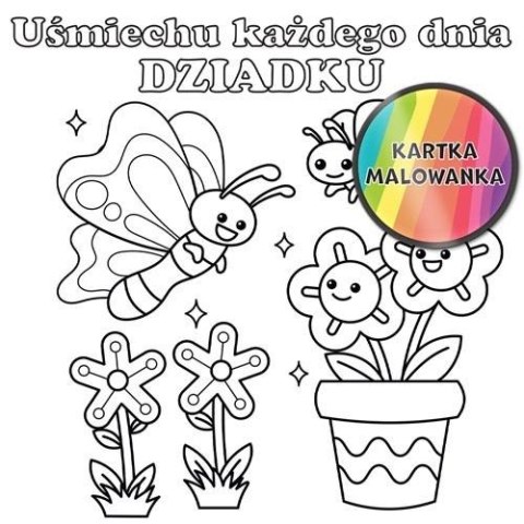 Karnet KW Kolorowanka motyl Dziadek Karnet KW Kolorowanka motyl Dziadek