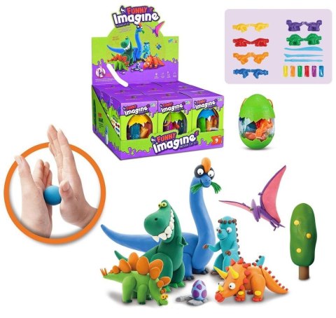 Masa plastyczna dinozaury z foremkami Masa plastyczna dinozaury z foremkami