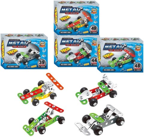 Klocki metalowe do skręcania auto MIX Klocki metalowe do skręcania auto MIX