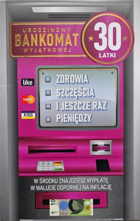 Karnet Urodziny 30 damskie Karnet Urodziny 30 damskie