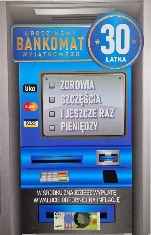 Karnet Urodziny 30 męskie Karnet Urodziny 30 męskie