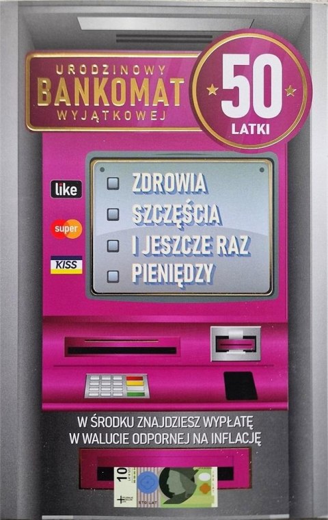 Karnet Urodziny 50 damskie Karnet Urodziny 50 damskie