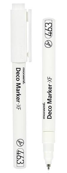Marker akrylowy Deco 463 XF biały (6szt) MONAMI Marker akrylowy Deco 463 XF biały (6szt) MONAMI