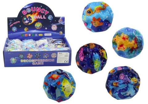 Piłeczka świecąca z wgłębieniami 7cm Ocean MIX Piłeczka świecąca z wgłębieniami 7cm Ocean MIX
