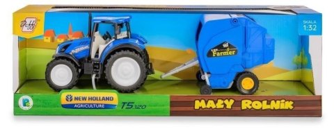 Traktor New Holland T5 z prasą do słomy 1:32 Traktor New Holland T5 z prasą do słomy 1:32