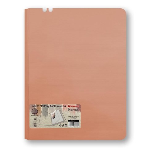 Album ofertowy A4 40 koszulek Morandi różowy Album ofertowy A4 40 koszulek Morandi różowy