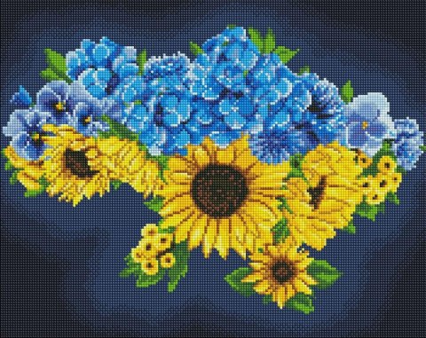 Diamentowa mozaika - Kwitnąca Ukraina 40x50cm Diamentowa mozaika - Kwitnąca Ukraina 40x50cm