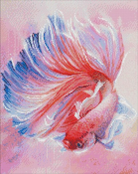 Diamentowa mozaika - Ryba kogucik 40x50cm Diamentowa mozaika - Ryba kogucik 40x50cm