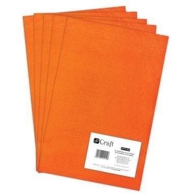 Filc poliestrowy A4 orange 5szt Filc poliestrowy A4 orange 5szt