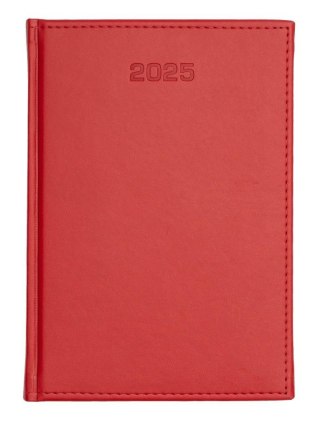 Kalendarz 2025 tygodniowy A4 Vivella czerwony