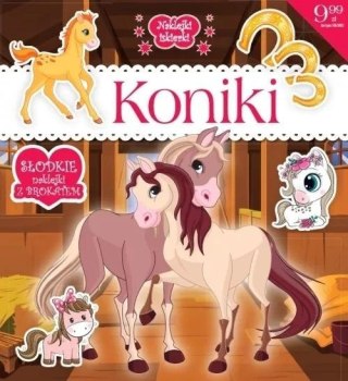 Naklejki iskierki z brokatem. Koniki