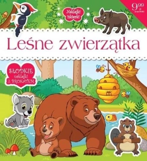 Naklejki iskierki z brokatem. Leśne zwierzątka Naklejki iskierki z brokatem. Leśne zwierzątka
