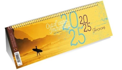 Kalendarz 2025 poziomy ze spiralką surfer Kalendarz 2025 poziomy ze spiralką surfer