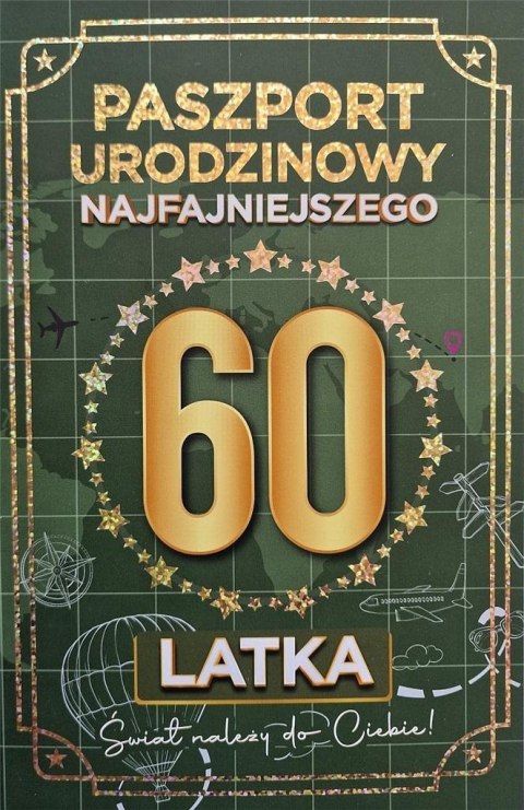 Karnet Urodziny 60 Nowy paszport męskie Karnet Urodziny 60 Nowy paszport męskie