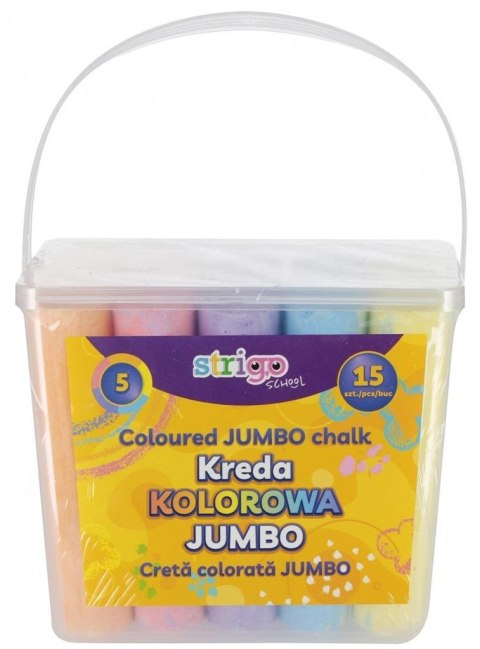 Kreda chodnikowa Jumbo kolorowa 15szt Kreda chodnikowa Jumbo kolorowa 15szt