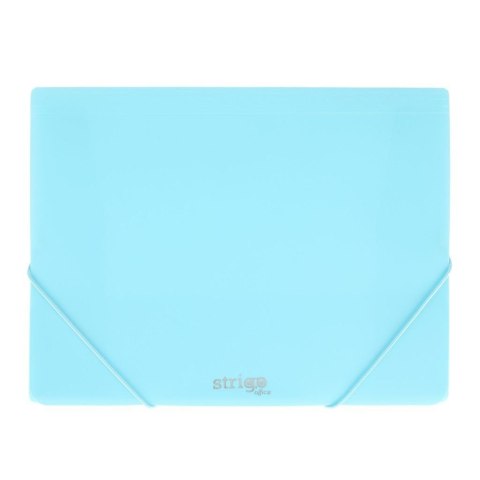 Teczka z gumką A4 PP neon niebieska STRIGO Teczka z gumką A4 PP neon niebieska STRIGO
