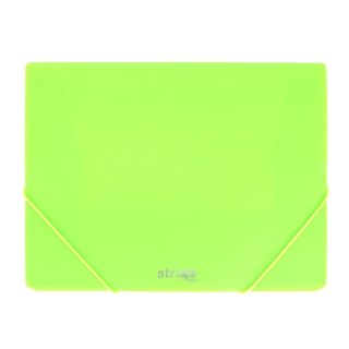 Teczka z gumką A4 PP neon zielona STRIGO