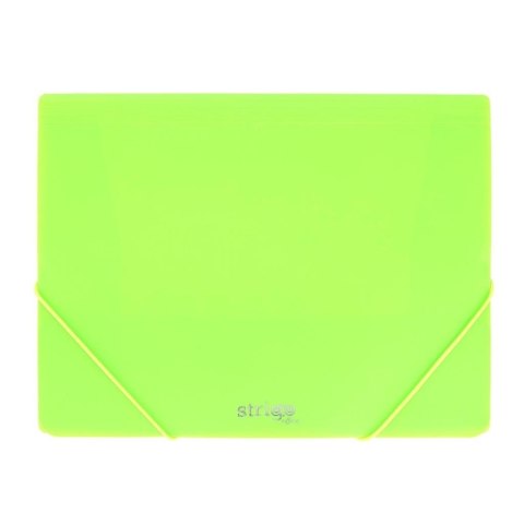 Teczka z gumką A4 PP neon zielona STRIGO Teczka z gumką A4 PP neon zielona STRIGO