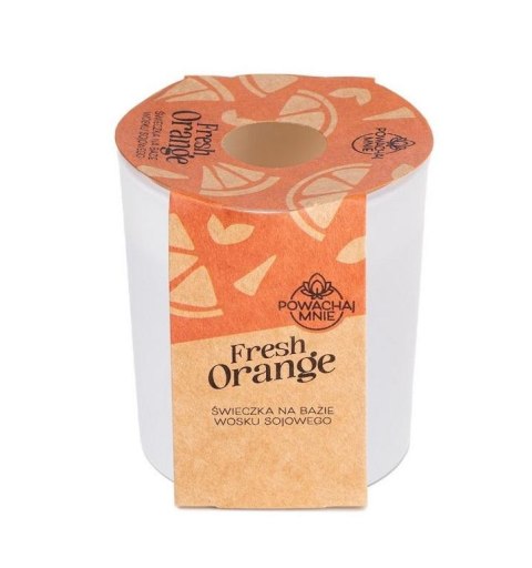 Świeczka sojowa Powąchaj mnie Fresh Orange biała Świeczka sojowa Powąchaj mnie Fresh Orange biała