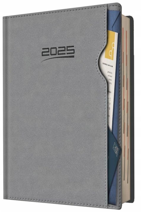 Kalendarz 2025 A5 dzienny planer kieszonka szary Kalendarz 2025 A5 dzienny planer kieszonka szary