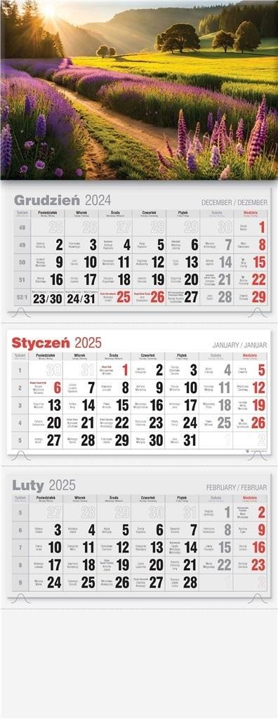 Kalendarz 2025 trójdzielny Lux MIX Kalendarz 2025 trójdzielny Lux MIX