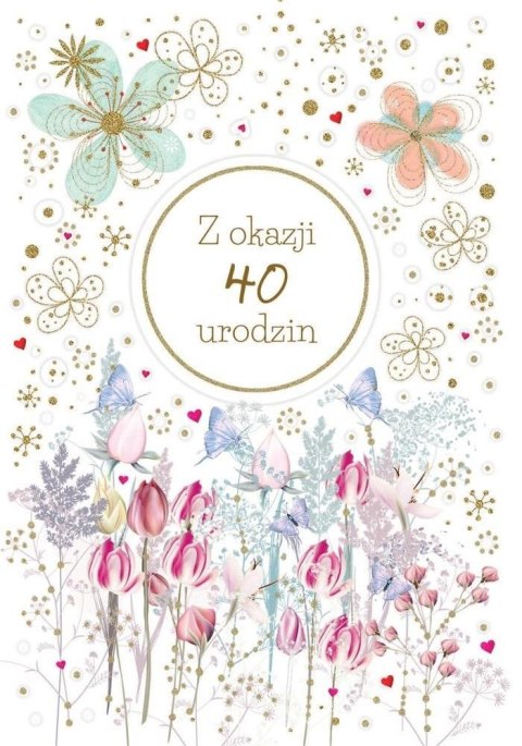 Karnet okolicznościowy Urodziny 40 Karnet okolicznościowy Urodziny 40