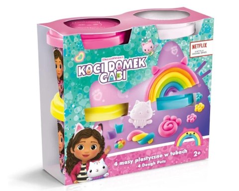 Koci Domek Gabi. 4 masy plastyczne w tubkach Koci Domek Gabi. 4 masy plastyczne w tubkach