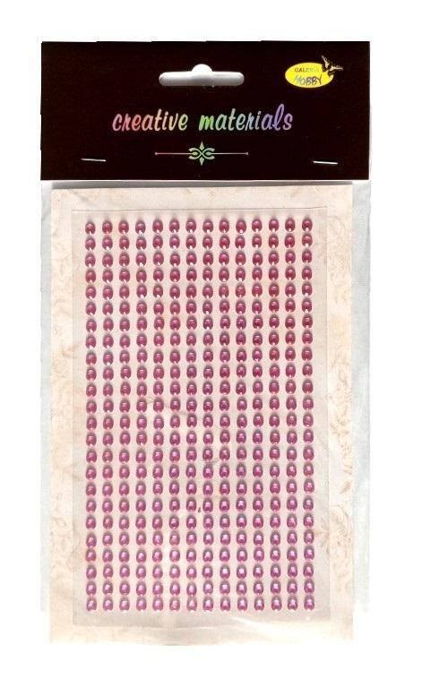 Stiker z kryształkami 4mm 336szt różowy Stiker z kryształkami 4mm 336szt różowy