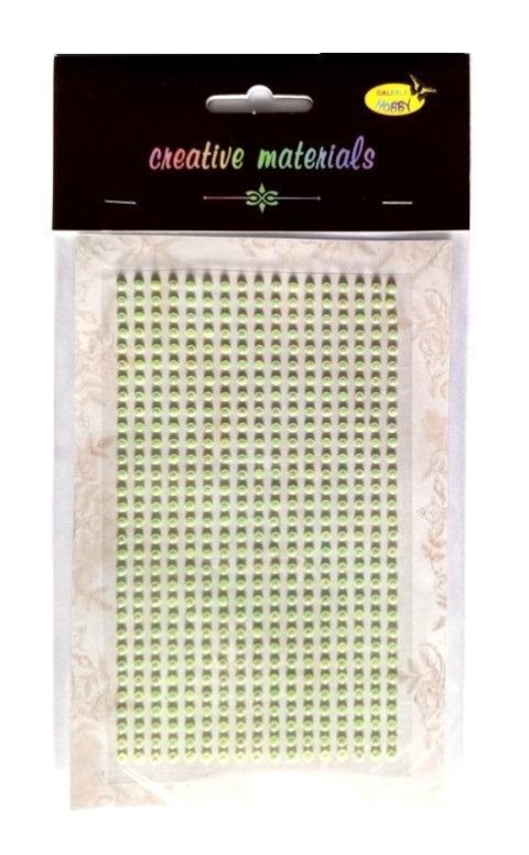Stiker z perełkami 3mm 527szt jasno zielony Stiker z perełkami 3mm 527szt jasno zielony