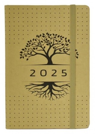 Terminarz 2025 dzienny B6 Bioeco z gumką MIX